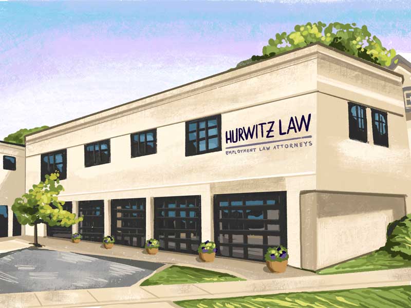 Illustrated image of the exterior of Hurwitz Law office building.