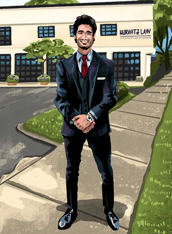 Illustrated image of attorney Grant M. Vlahopoulos