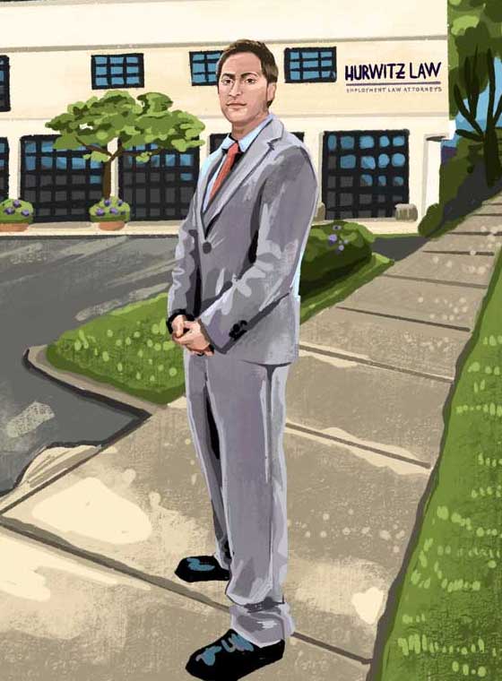 Illustrated image of attorney Noah S. Hurwitz